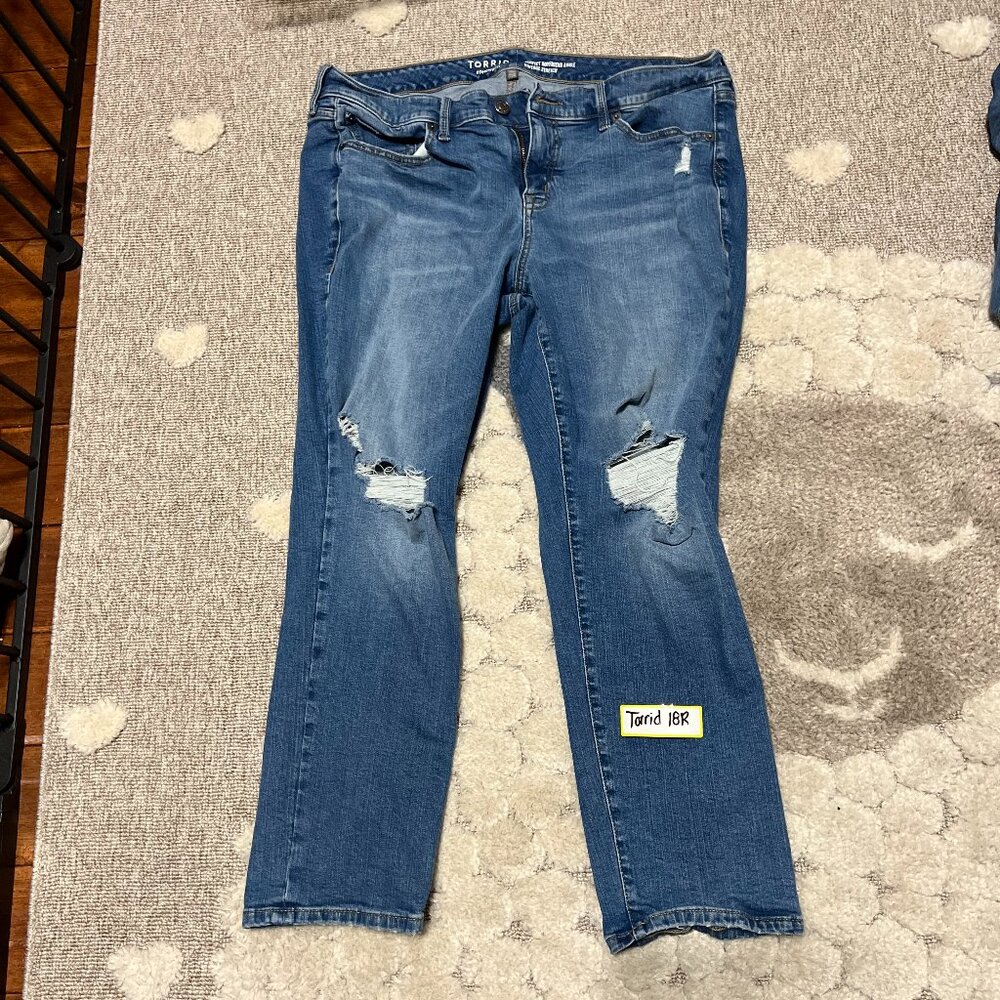 Torrid Perfect Boyfriend Ankle Vintage Stretch Jeans
